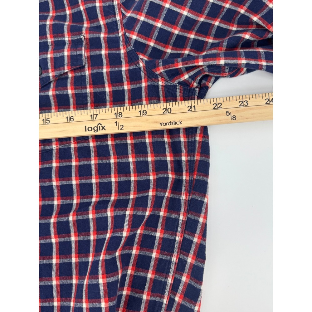 Gap Mens Classic Fit Plaid Button Down Shirt Blue Red Check 916935-01 M - Picture 7 of 9